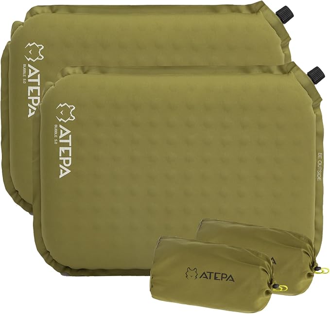 ATEPA Inflatable Stadium Seat Cushion, Self-Inflating Memory Foam Stadium Seats by ATEPA