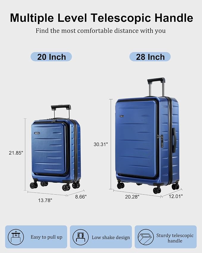 Luggage Sets 2 Pieces, 20 Inch Carry On Luggage and Expandable 28 Inch Checked - Image 8