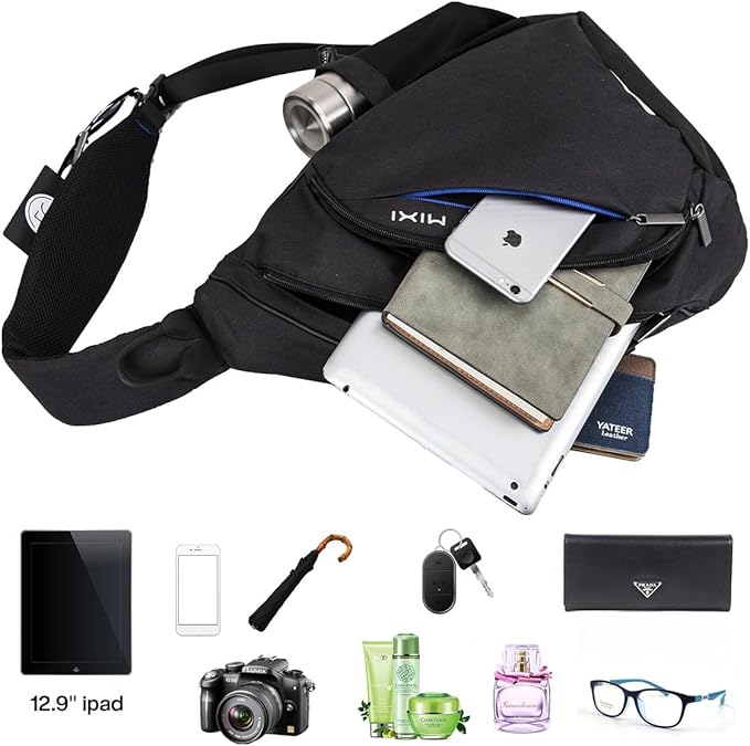 mixi Sling Bag Men Backpack Unisex One Shoulder Bag Hiking Travel Backpack - Image 3