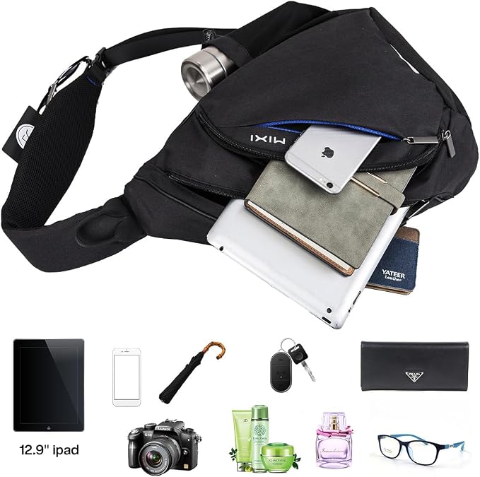 mixi Sling Bag Men Backpack Unisex One Shoulder Bag Hiking Travel Backpack - Image 3