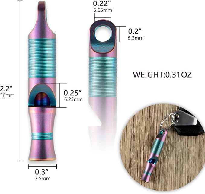 WeKnife Emergency Whistle Survival Loud, Titanium Outdoor Safety Whistle - Image 6