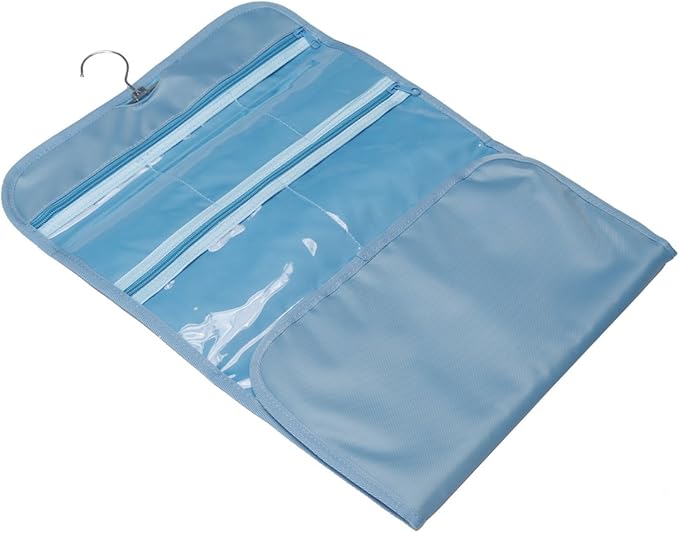 Foldable Clear Hanging Travel Toiletry Bag Cosmetic Organiser Storage - Image 4