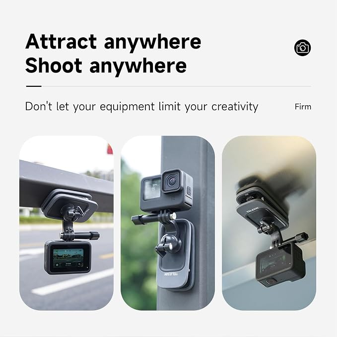 TELESIN Magnetic Mount, 360° Rotating Backpack Clip - Image 3