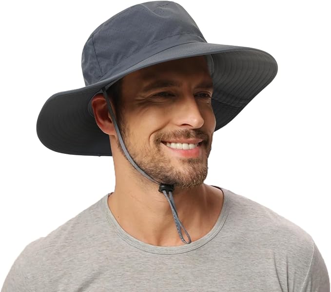Rosoz Sun Hat for Men Women Boonie Bucket Hat Wide Brim Breathable Cooling by Rosoz