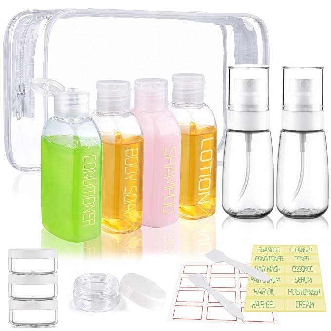 Cosywell Travel Size Bottles for Toiletries 10PCS TSA Approved Shampoo and by Cosywell