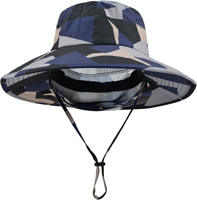 Sun Hats for Men Women Fishing Hat UPF 50+ Breathable Wide Brim Bucket Hats - Image 2
