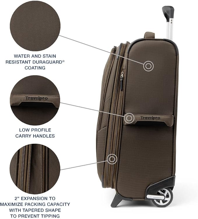 Travelpro Maxlite 5 Softside Expandable Upright 2 Wheel Carry on Luggage - Image 4