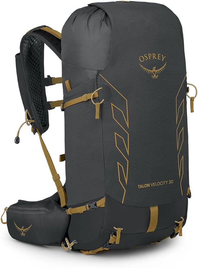 Osprey Talon Velocity 30L Men's Hiking Backpack, Dark Charcoal/Tumbleweed by Osprey