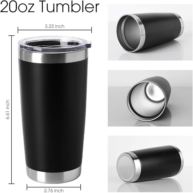 HASLE OUTFITTERS 20oz Stainless Steel Tumblers Bulk, Insulated Travel Cup - Image 2