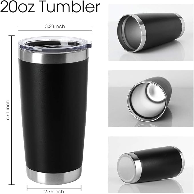HASLE OUTFITTERS 20oz Tumblers Bulk Stainless Steel Cups - Image 2