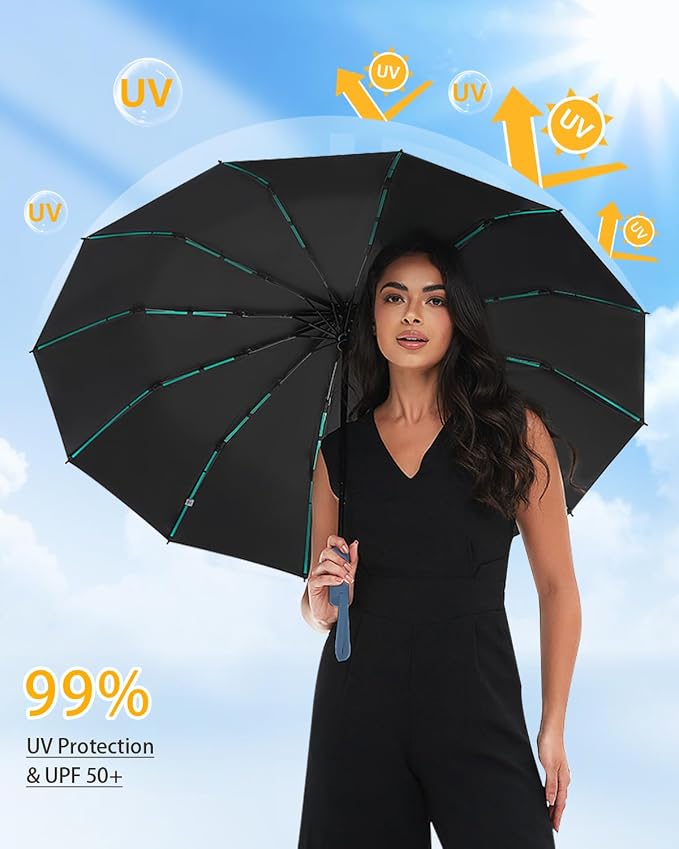 Large Double-Ribs Umbrella Automatic Folding Umbrella - Image 4