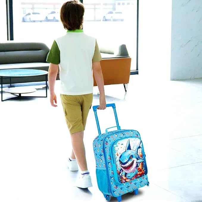 Kids Luggage for Boys Girls, Toddler Rolling Travel Carry on Suitcase - Image 5