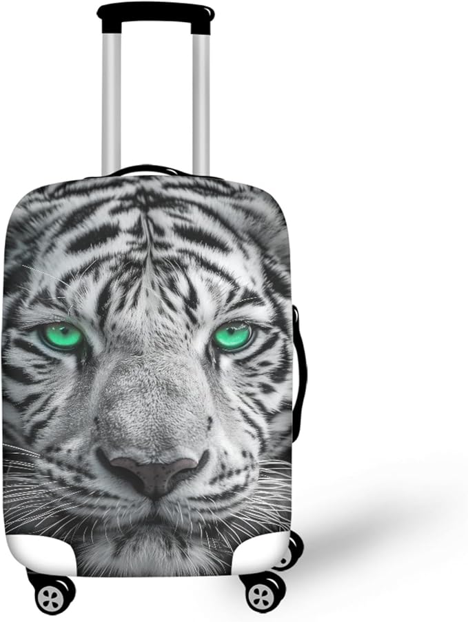 Tiger Animal 3D Printed Travel Luggage Suitcase Cover 30-32 Inch Cover Spandex by Dremagia