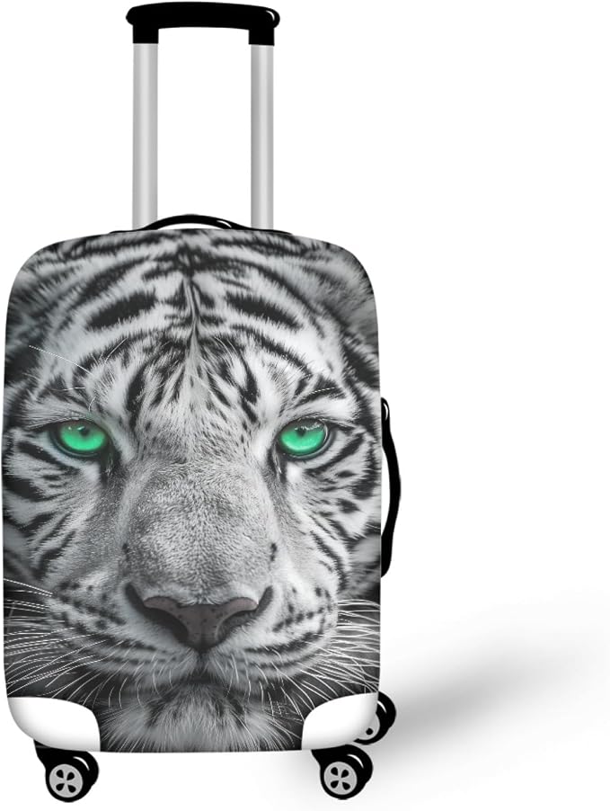 Tiger Animal 3D Printed Travel Luggage Suitcase Cover 26-29 Inch Cover Spandex by Dremagia
