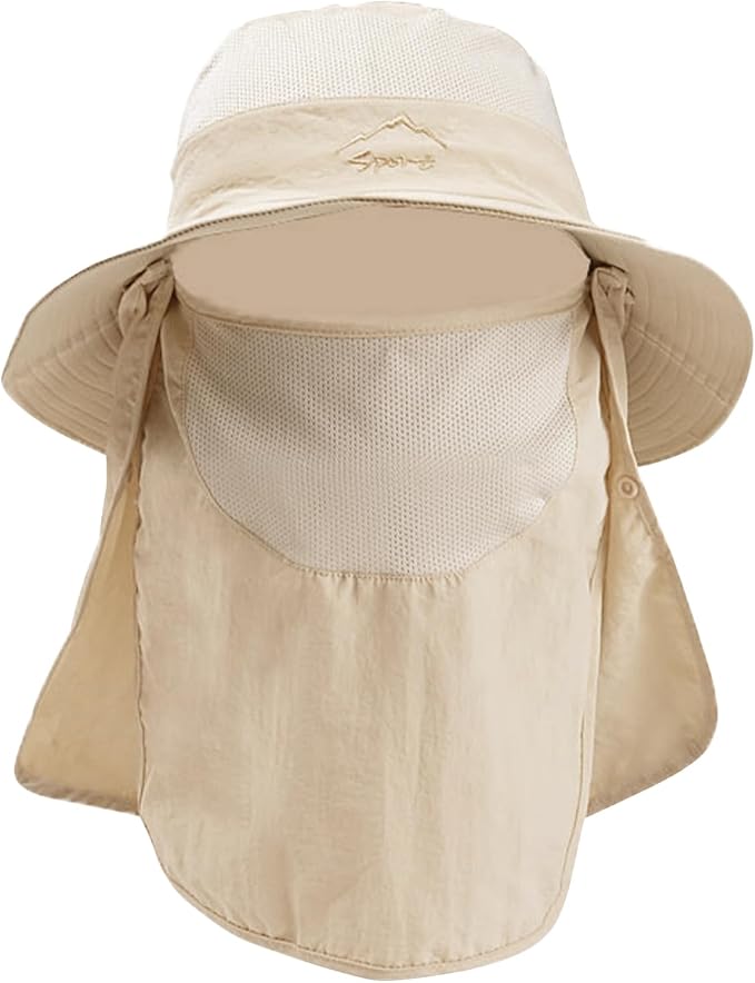 Sun Hats for Men Women Fishing Hat UPF 50+ Breathable Wide Brim Summer UV by Rosoz