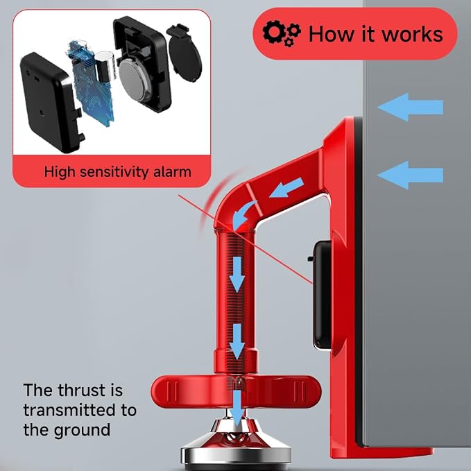Portable Alarm Door Stopper for Additional Safety in Hotel, Apartment and - Image 5
