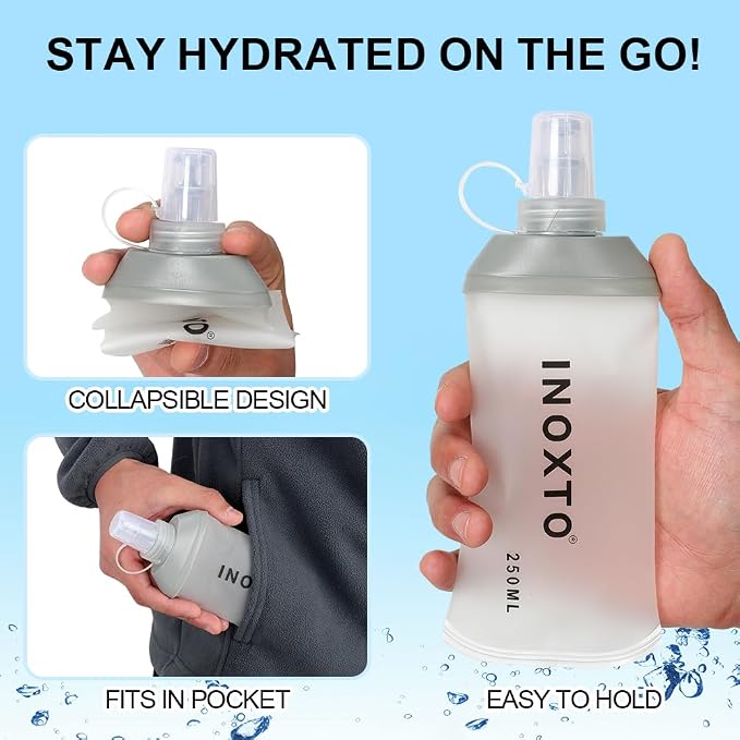 INOXTO Soft Flask, Collapsible Soft Water Bottles - Image 4
