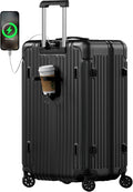 Krute Luggage with Spinner Double Wheels Suitcases with USB Port and Cup Holder by Krute