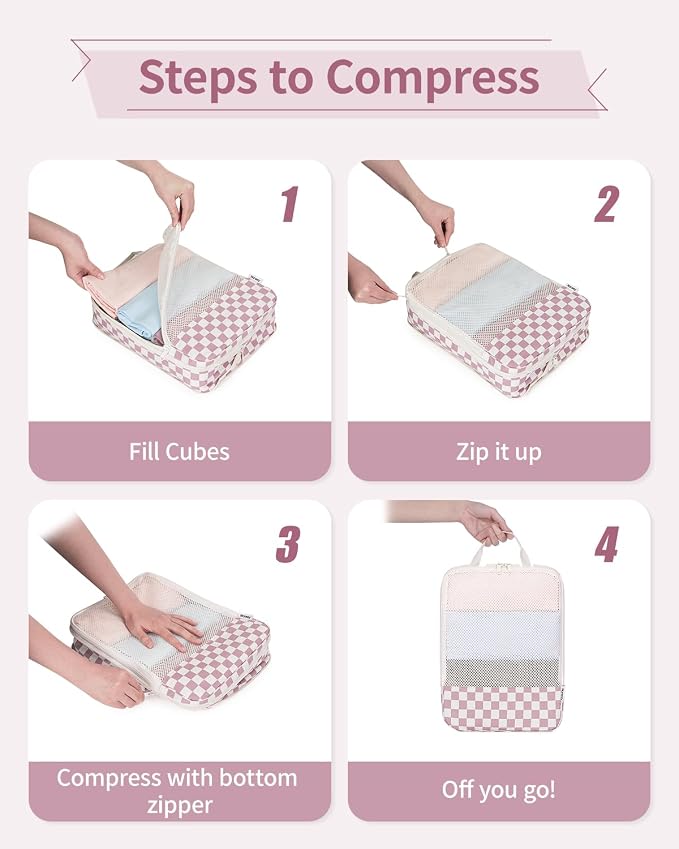 Narwey 6 Set Compression Packing Cubes - Image 5