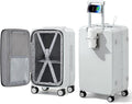 Hanke 24 Inch Luggage with Cup Holder and Charge, Top Opening Hard Shell by Hanke