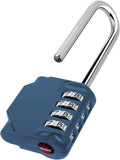 CL21BG 2.6 Inch Long Shackle Combination Lock, 4 Digit Combination Padlock Set by KAWAHA