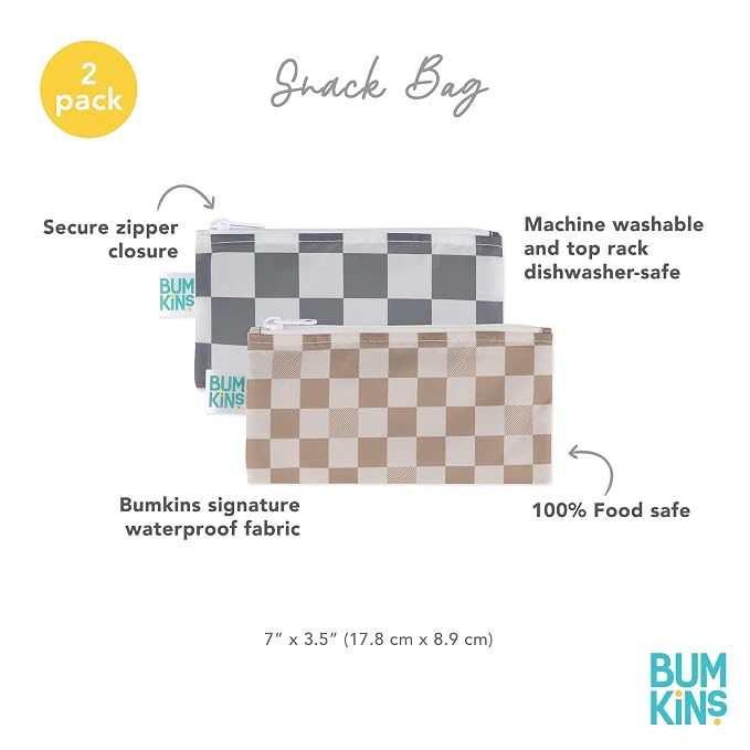 Bumkins Reusable Snack Bags, for Kids School Lunch and for Adults Portion - Image 5