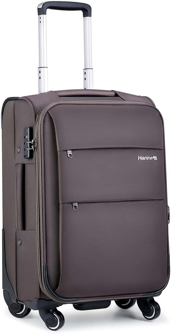 Hanke 20 Inch Expandable Carry On Luggage 22x14x9 Airline Approved Softside by Hanke