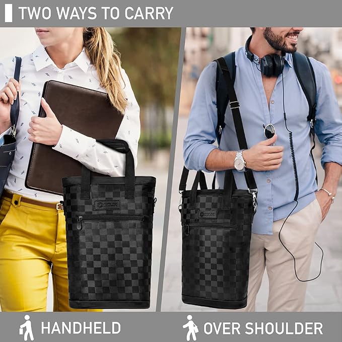 opux Two Bottle Wine Bag Carrier Tote, Insulated Leakproof 2 Bottle Wine Cooler - Image 7