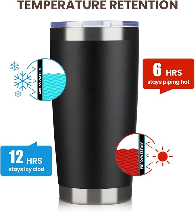 MEWAY 20oz Tumbler Cup Double Wall Vacuum Insulated Travel Mug Bulk, Stainless - Image 6