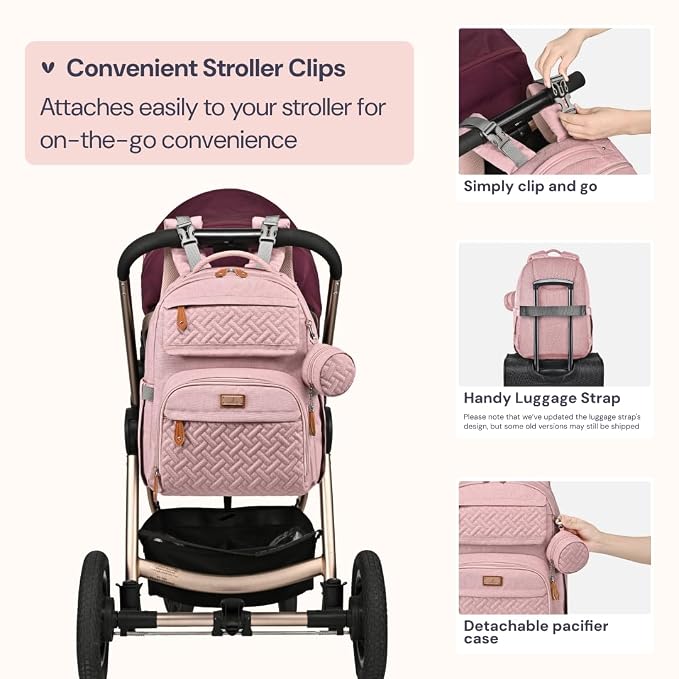 BabbleRoo Diaper Bag Backpack, Travel Backpack - Image 7