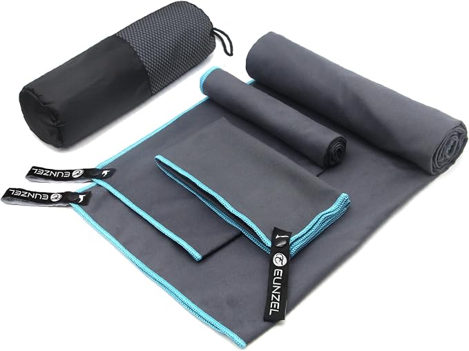 Eunzel Quick Dry Camping Towel, Microfiber Travel Towel 3 Size at 1 Pack by EUNZEL