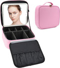 Travel Makeup Bag with LED Mirror Travel Makeup Organizer with 3 Lighted by Unknown