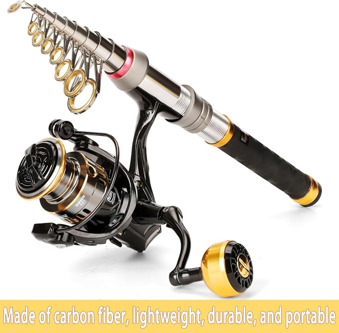 Fishing Rod Telescopic Carbon Fiber Rod Combo - Image 5