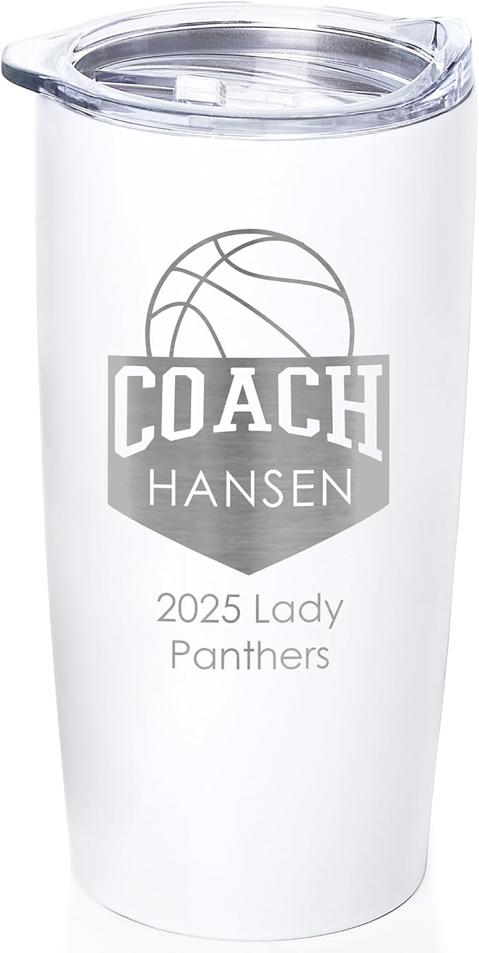 Lifetime Creations Personalized Basketball Coach Tumbler: Custom Basketball by LifetimeCreations