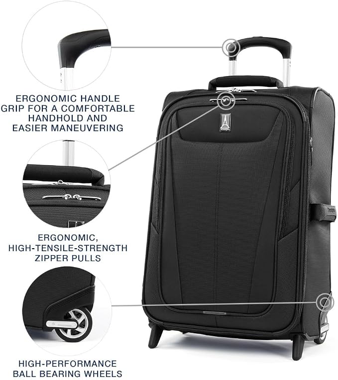 Travelpro Maxlite 5 Softside Expandable Upright 2 Wheel Carry-on Luggage - Image 2