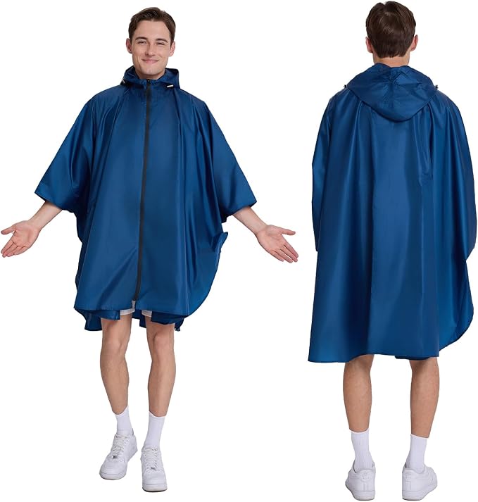 Cloak raincoat Unisex poncho Adult hooded men and women - Image 2