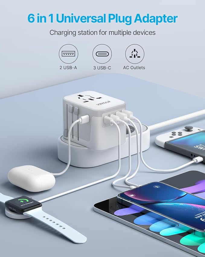 Universal Travel Adapter, VINTAR International Power Adapter - Image 4