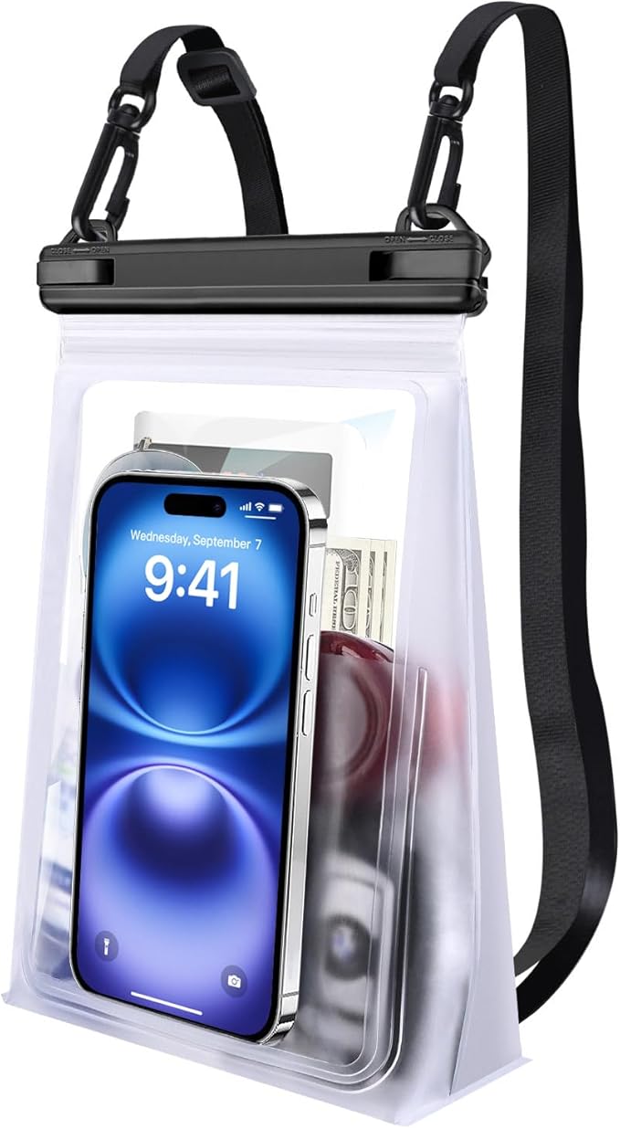 Large Waterproof Phone Pouch, Cell Phone Dry Bag by PEDVSTY