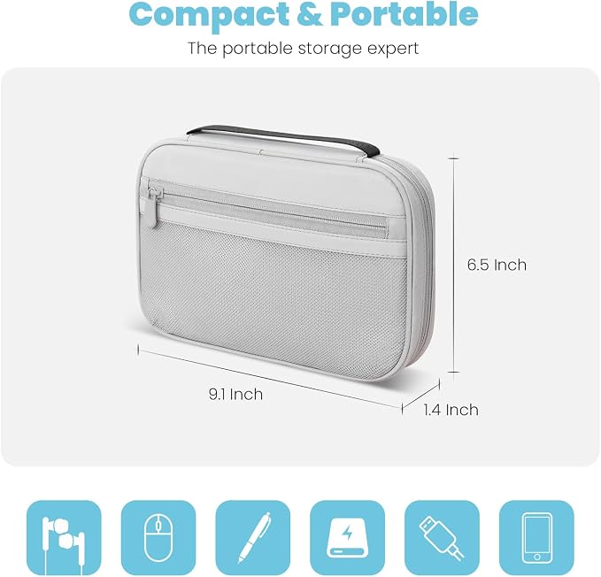 Electronics Organizer Bag, Portable Cable Organizer Case Travel Electronic - Image 5