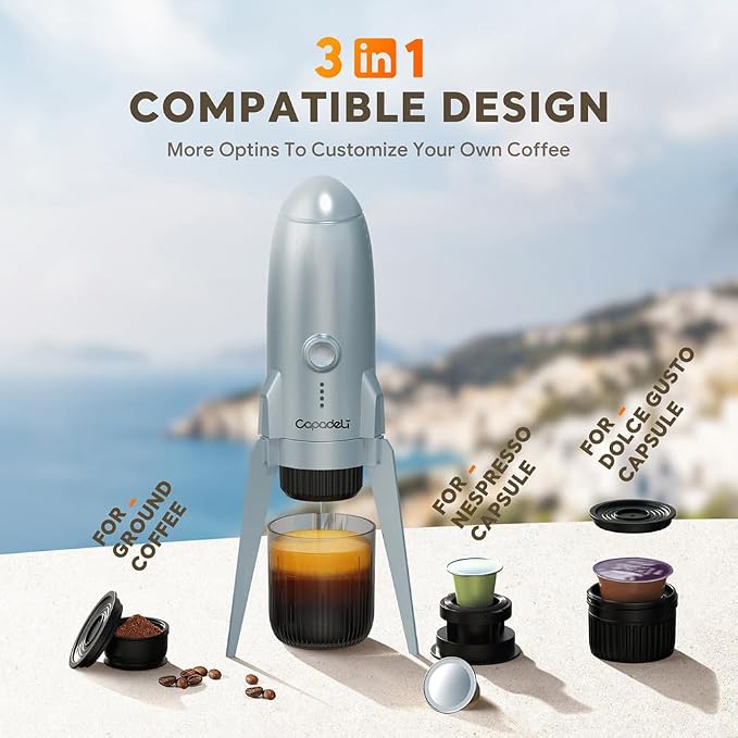 3 in 1 Portable Espresso Machine On the Go, Self-Heating Electric Espresso Maker - Image 4