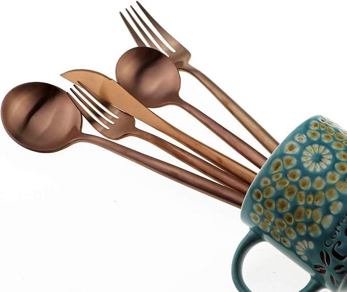 Gugrida 20-Piece 18/10 Stainless Steel Flatware Silverware, Luxury Dinnerware - Image 8