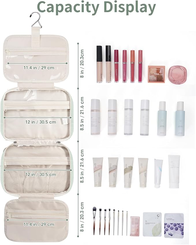 Narwey Striped Travel Toiletry Bag - Image 5