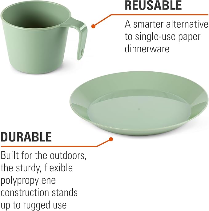 GSI Outdoors Cascadian 1 Person Table Set I 6-Piece Camping, Backpacking Mess - Image 3