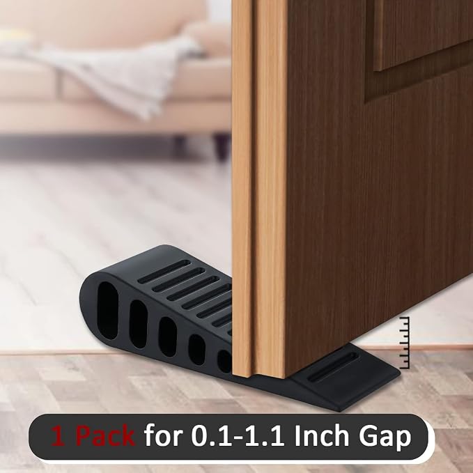 JQK Rubber Door Stopper Wedge, Wooden Floor, DSB61-BK-P4 - Image 8