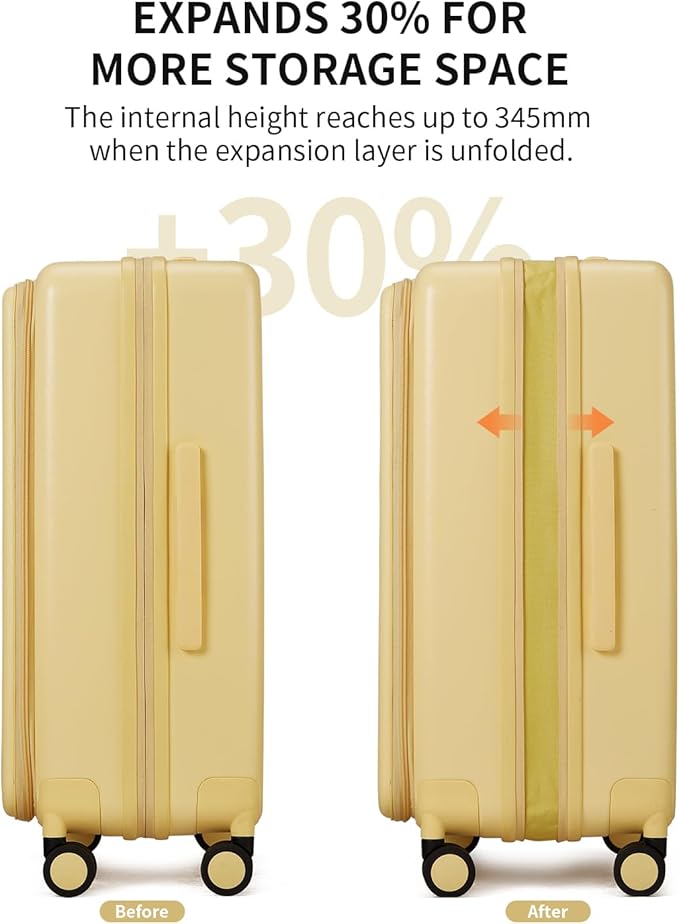 aji Expandable Top Open 24 Inch Checked Luggage - Image 3
