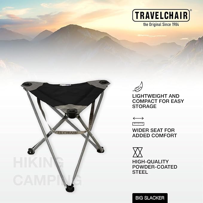 Travel Chair Big Slacker Stool, Portable Tripod Chair - Image 4