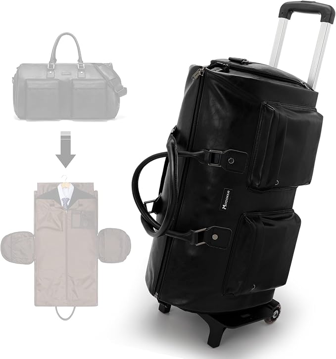 Modoker Rolling Garment Bag for Travel Wheeled Duffel Bag Luggage Suit Travel by Modoker