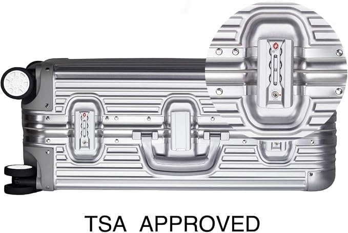 TRAVELKING All Aluminum Luggage Zipperless Hard Shell Suitcase - Image 5