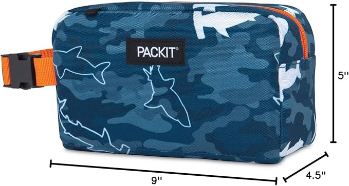 PackIt Freezable Snack Box, Camo Shark, Built - Image 9