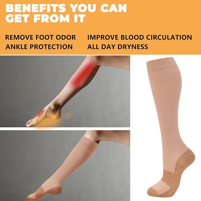 fenglaoda 8 Pairs Compression Socks - Image 4